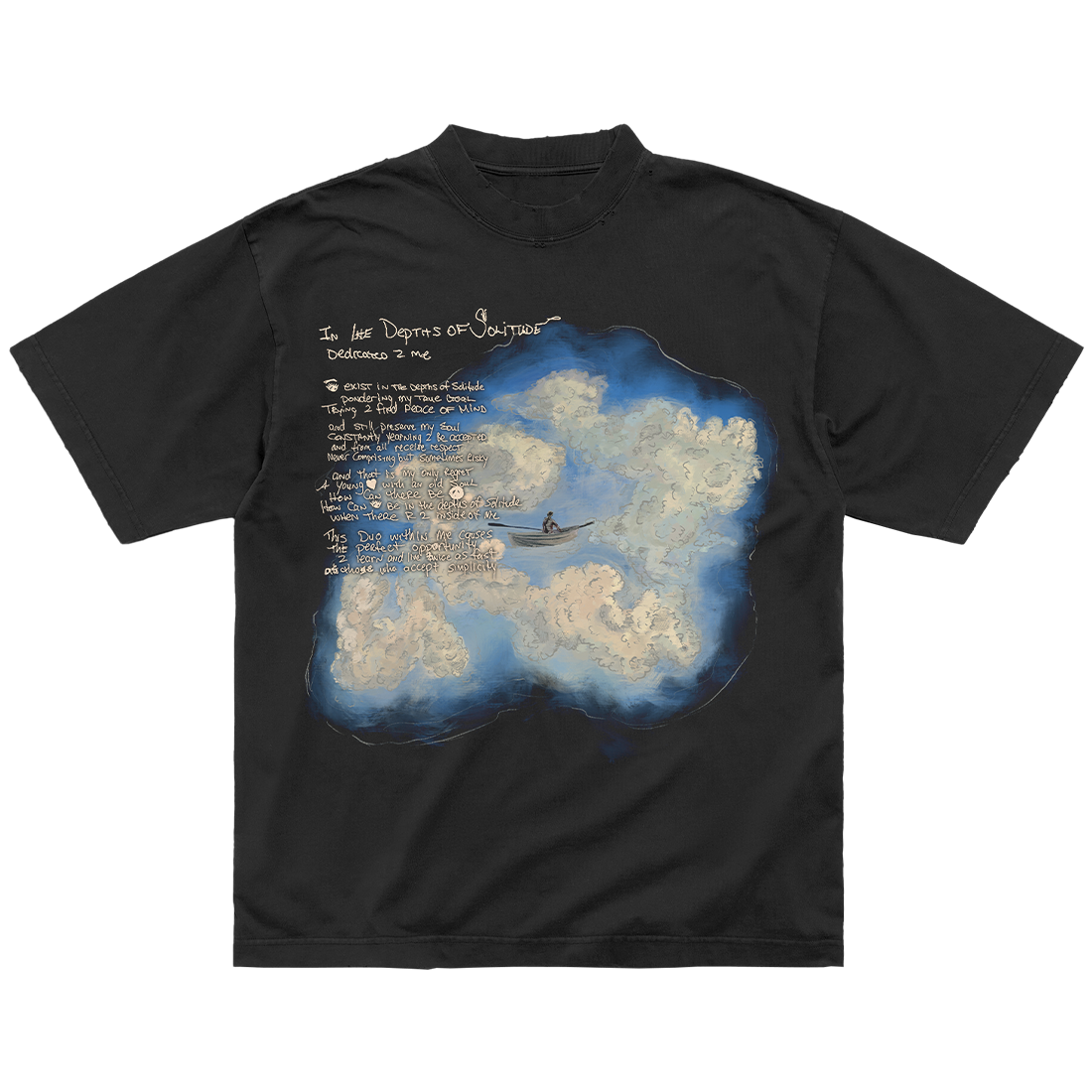 Depths of Solitude Black T-Shirt Front