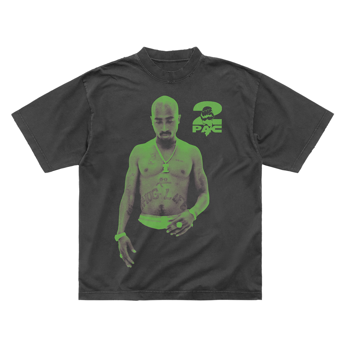 Neon Thug Life Charcoal T-Shirt