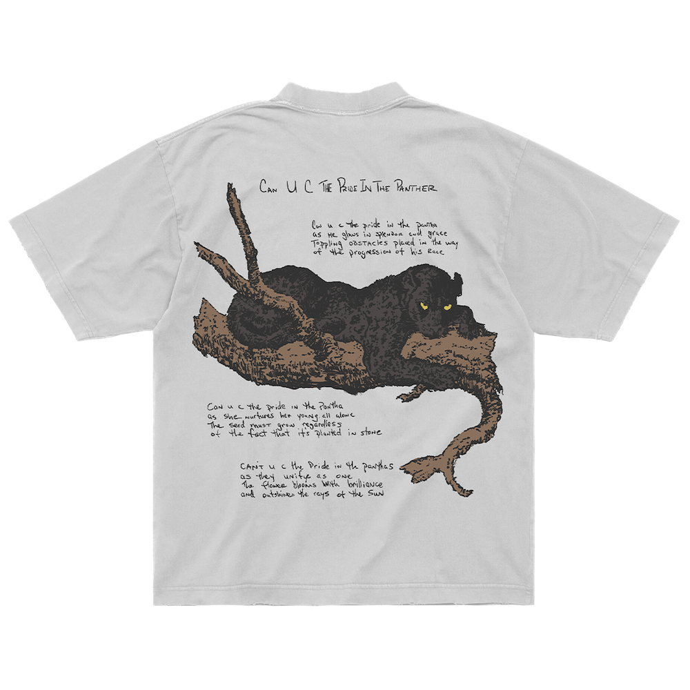 Panther Pride White T-Shirt Back