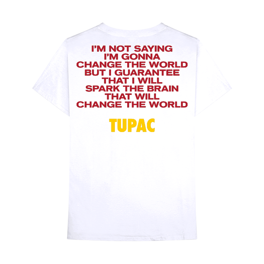 Spark the Brain T-shirt (White) - Apparel 2PAC OFFICIAL MERCHANDISE STORE - T-SHIRT - ALBUMS - LYRICS - CHANGES - MOVIE - MERCH - QUOTES - TUPAC - POEMS - POETRY