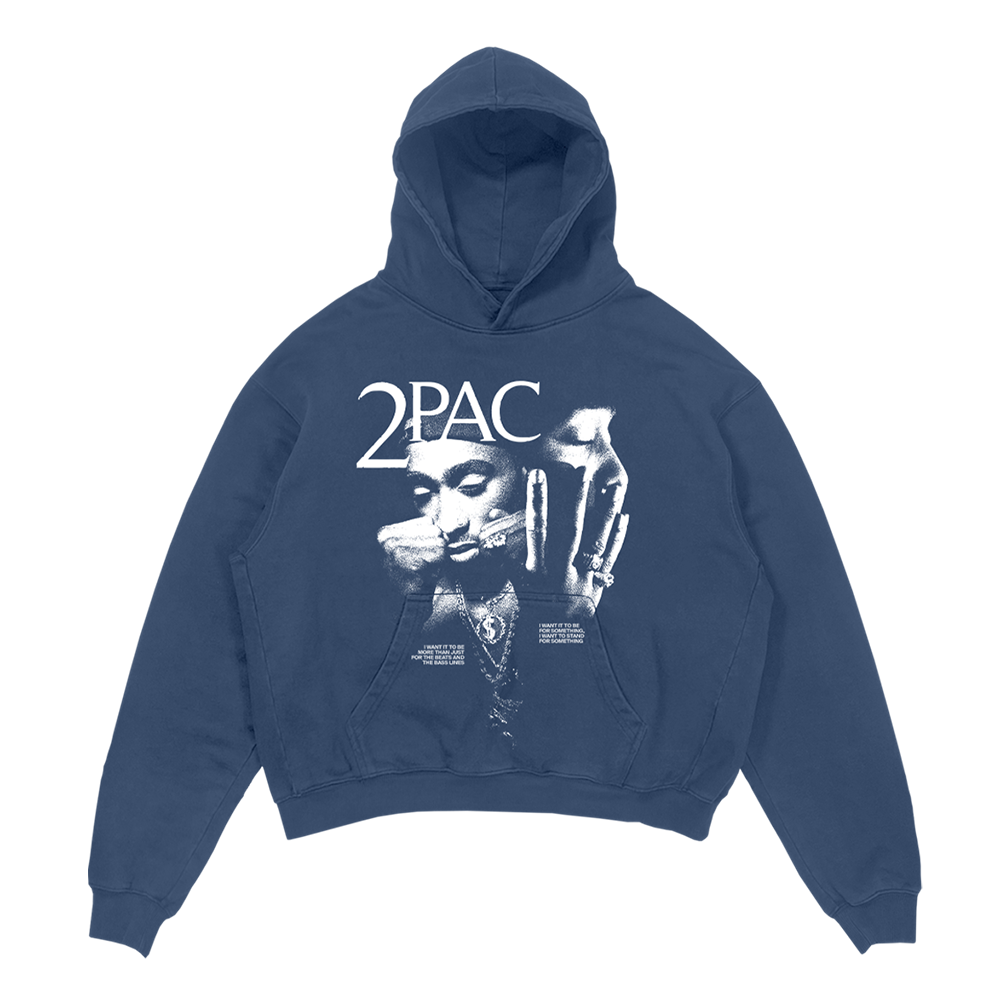 Stand For Something Blue Hoodie 2PAC Official Store