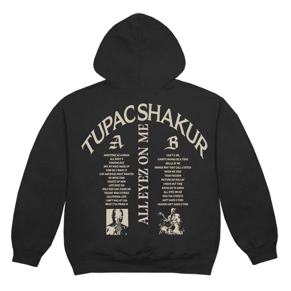 All Eyez on Me Tracklist Hoodie - 2PAC Official Store All Eyez on Me Tracklist Hoodie - 2PAC Official Store