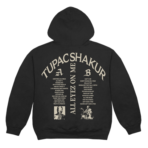 All Eyez On Me Tracklist Hoodie – 2PAC Official Store